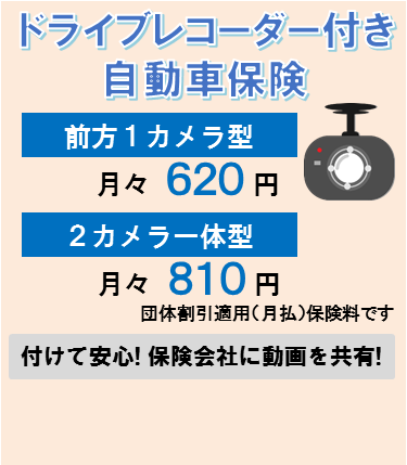 ドライブレコーダー付き自動車保険をご存知ですか？